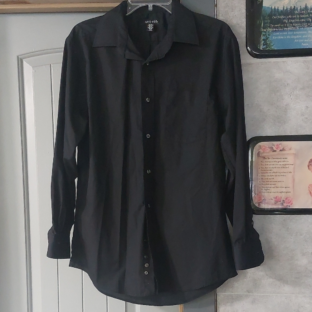 George Men's Black Shirt Sz M
